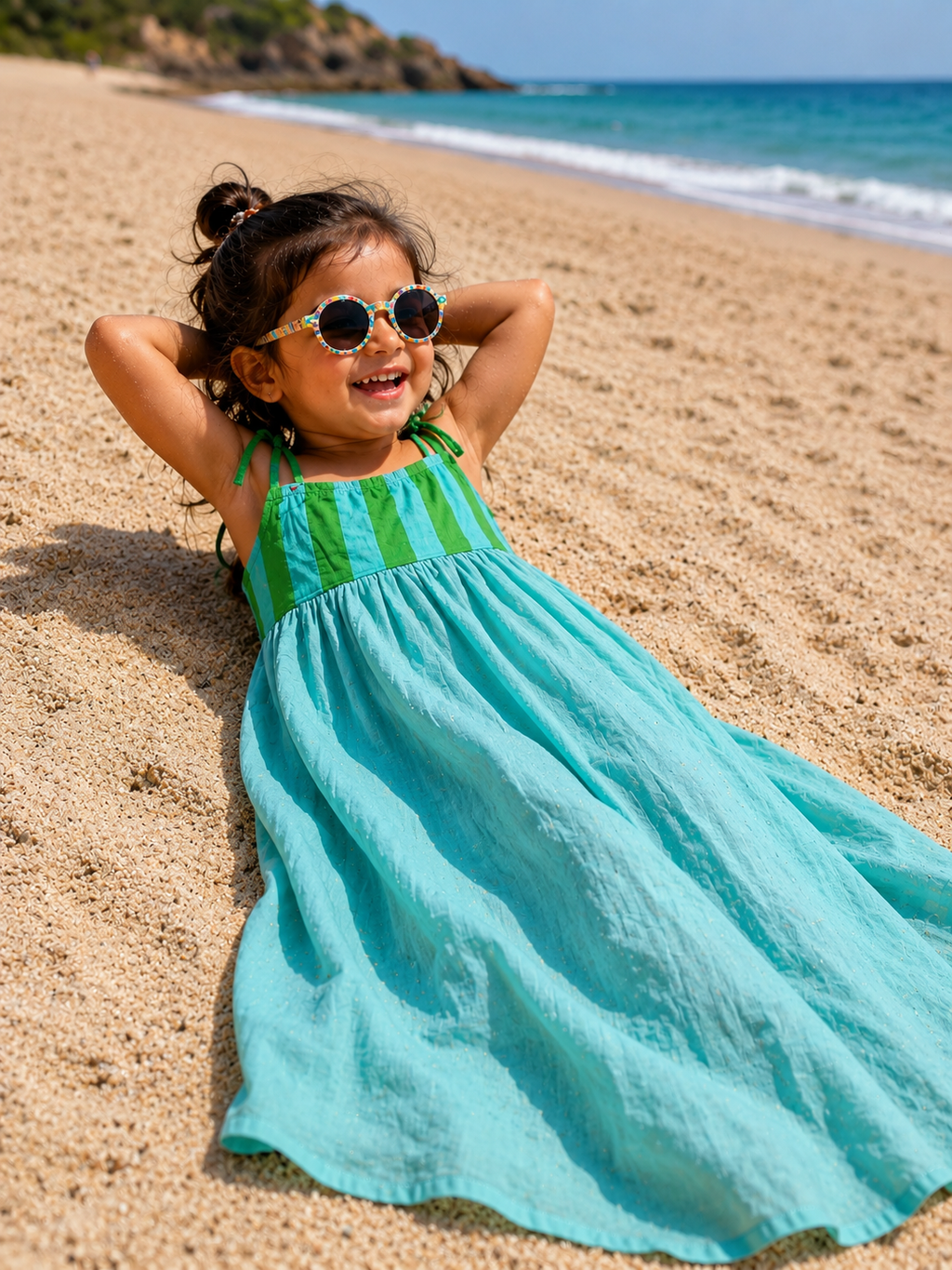 Sunny Tides Maxi- Green/Blue