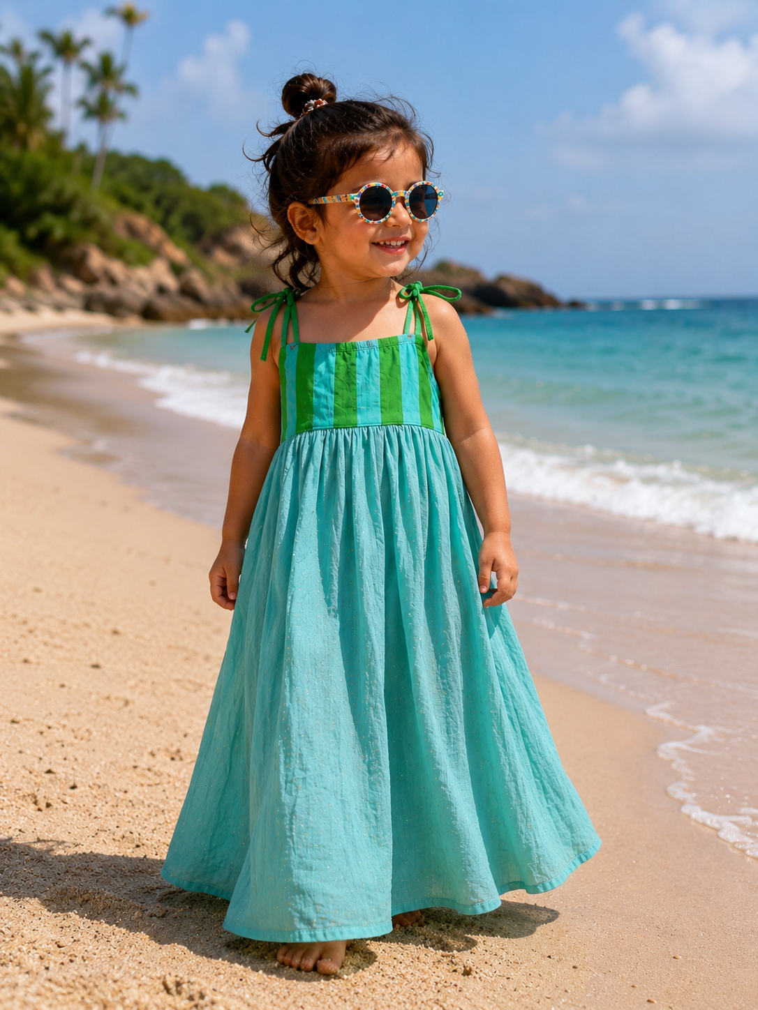 Sunny Tides Maxi- Green/Blue