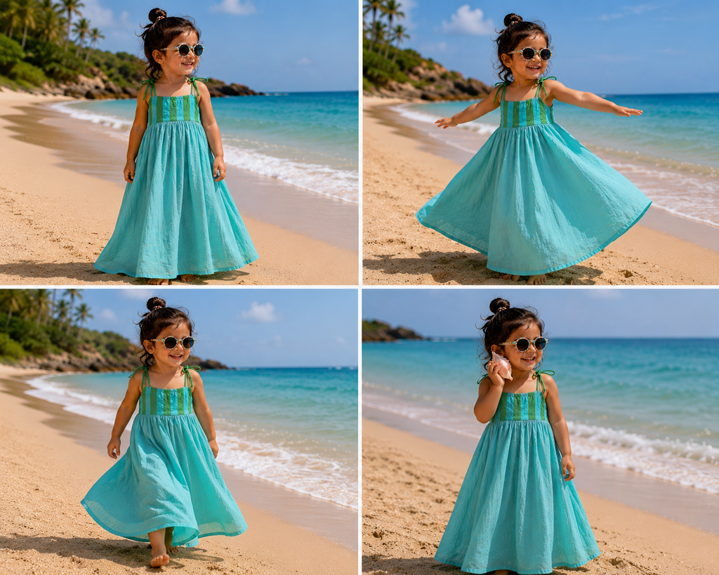 Sunny Tides Maxi- Green/Blue