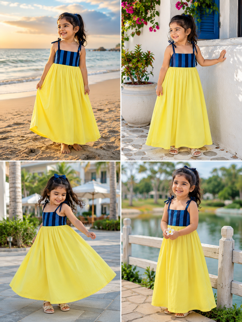 Sunny Tides Maxi- Yellow/Blue
