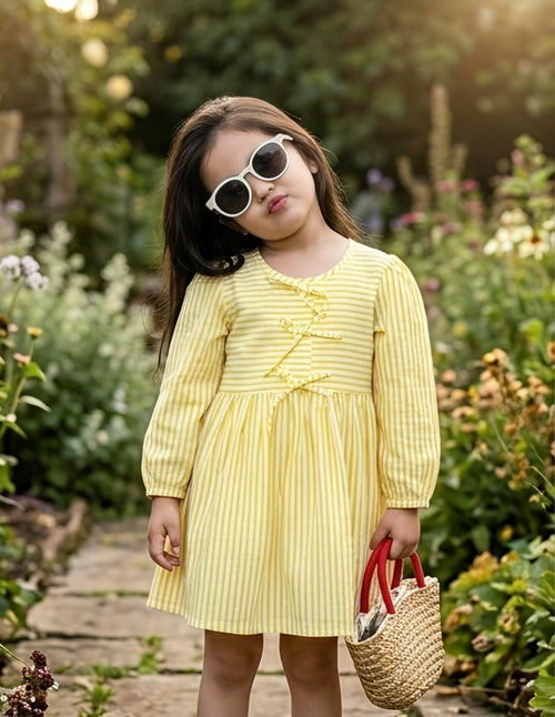 3 little bow dress- Yellow