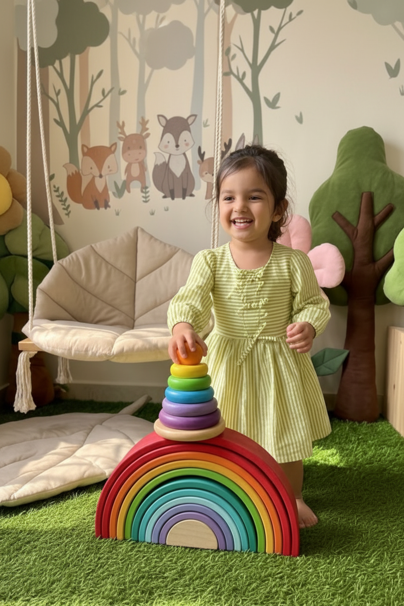 3 little bow dress- Mint Green