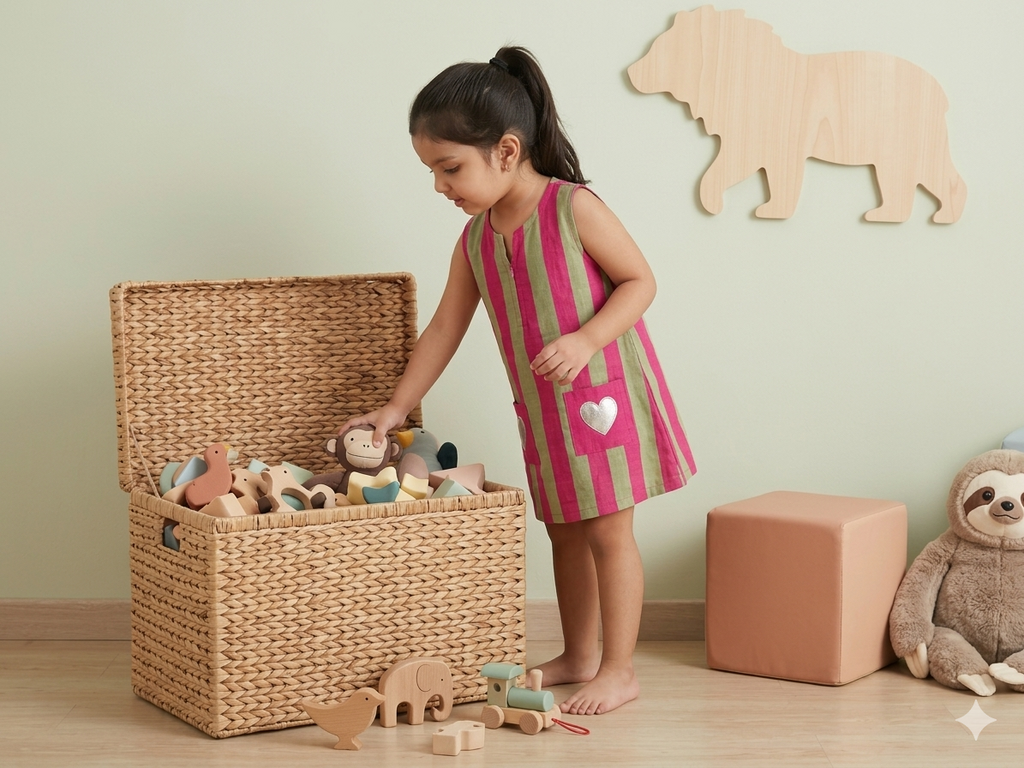 Hearts & Stripes Dress- Green/Pink
