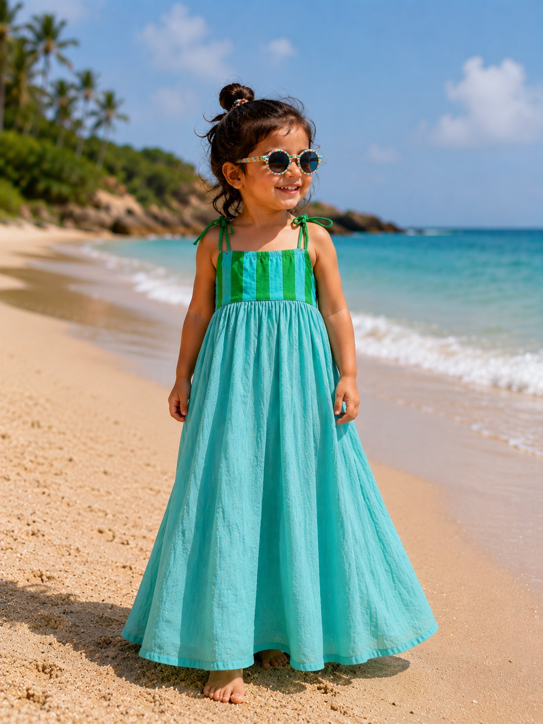 Sunny Tides Maxi- Green/Blue