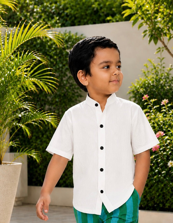 Classic White Crepe Shirt