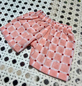 Blush Check Peplum Shorts
