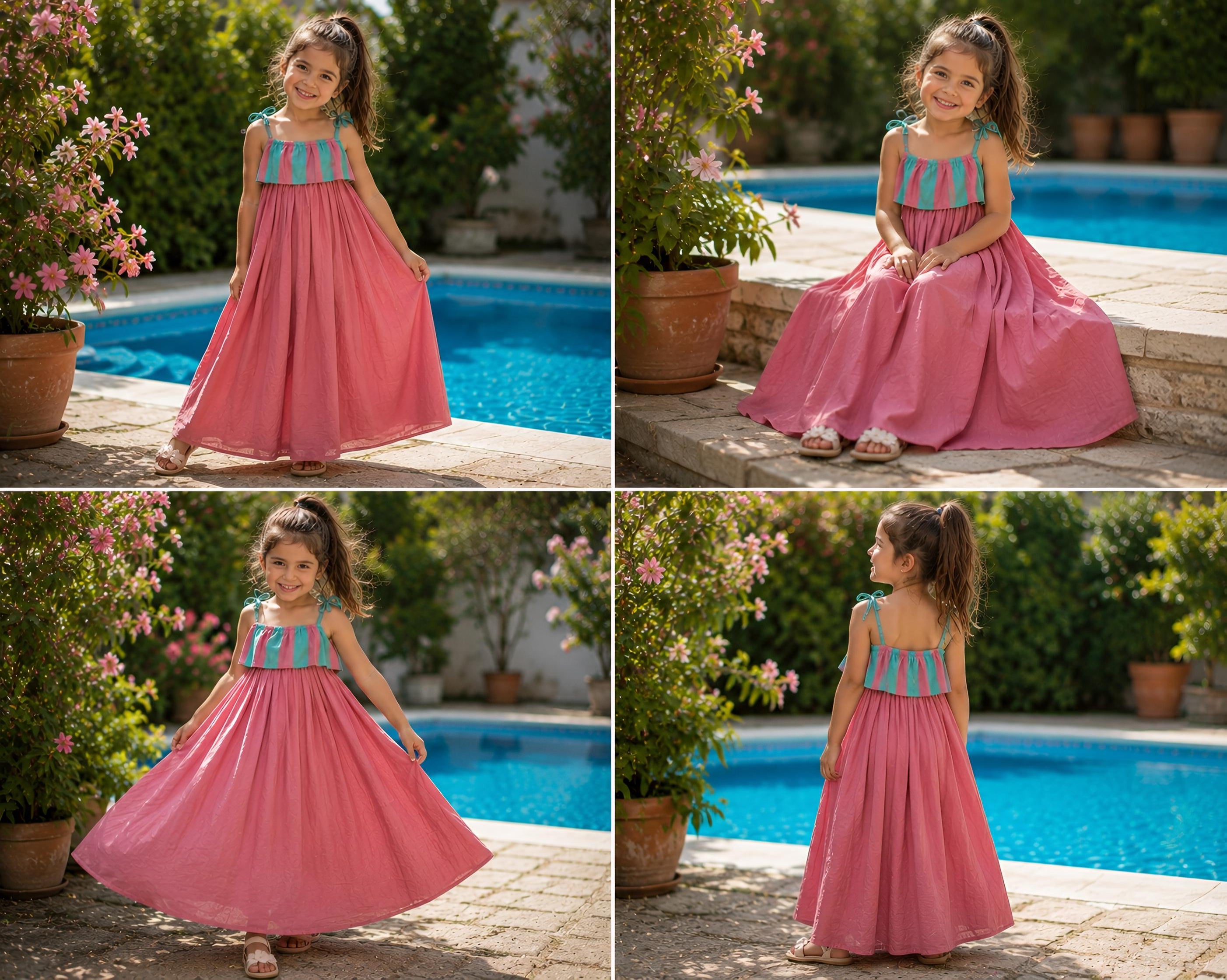 Sunny Tides Maxi- Pink/Blue
