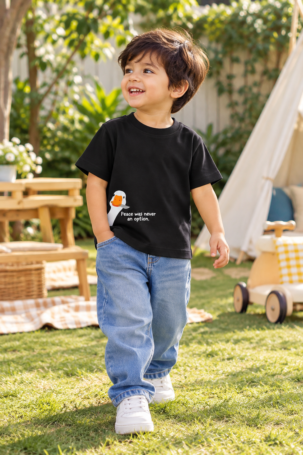Peace Was Never an Option — Unisex Cotton T-Shirt