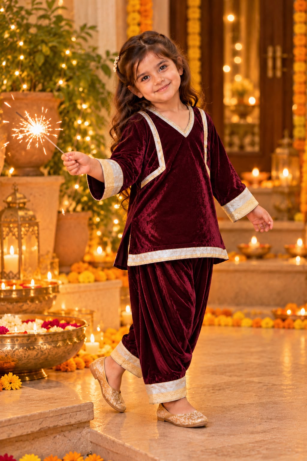 Zariya Velvet Festive Set